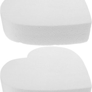 Luxshiny Pastel de espuma para pastel de espuma de 8 pulgadas, modelos falsos en forma de corazón, 2 piezas de embrión de poliestireno, adorno para Luxshiny Pastel de espuma para pastel de espuma de 8 pulgadas, modelos falsos en forma de corazón, 2 piezas de embrión de poliestireno, adorno para