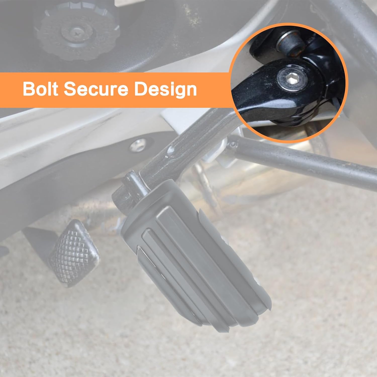 Estriberas de carretera en ángulo de 1.25 pulgadas de largo para motocicleta, reposapiés ajustables con abrazaderas kit de soportes compatible con