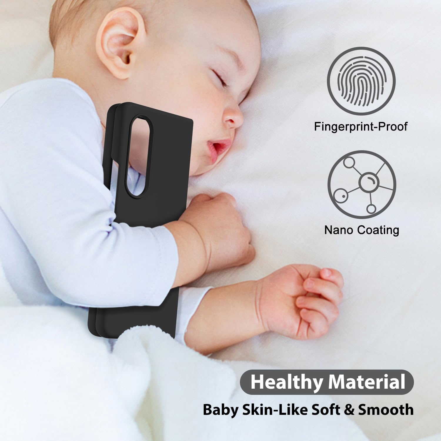 oakxco Funda para teléfono Samsung Galaxy Z Fold 4 de silicona líquida, bonita funda de gel de TPU suave delgada y delgada de goma suave para