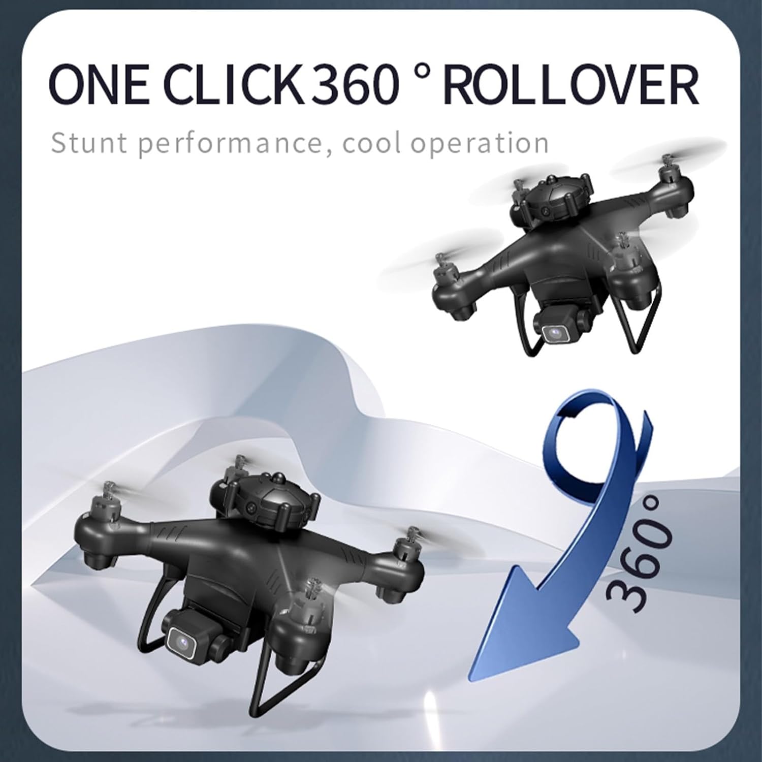 Gbsell Mini dron con cámara dual 1080p HD FPV Control remoto Juguetes regalos para niños niñas con altitud de retención modo sin cabeza Ajuste de