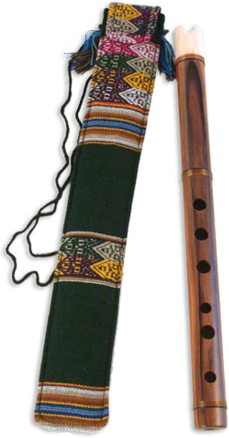 NOVICA Flauta de Quena Andina de Madera con Boquilla de Hueso de Vaca y Estuche de Transporte, Canción de los Andes