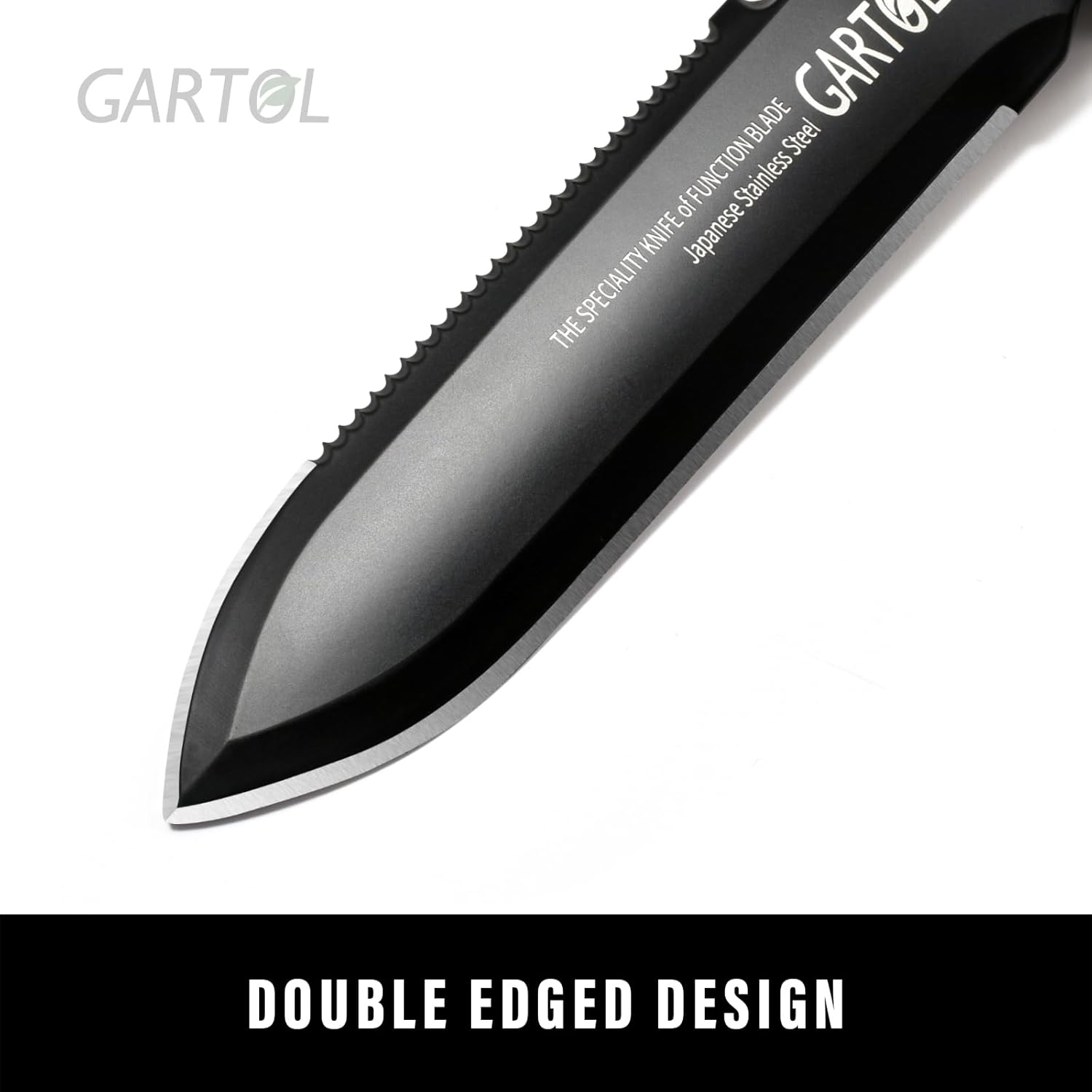 GARTOL Hori Hori – Cuchillo de jardín, herramientas de jardín con funda para deshierbar, excavar, cortar y plantar, con hoja de acero inoxidable de