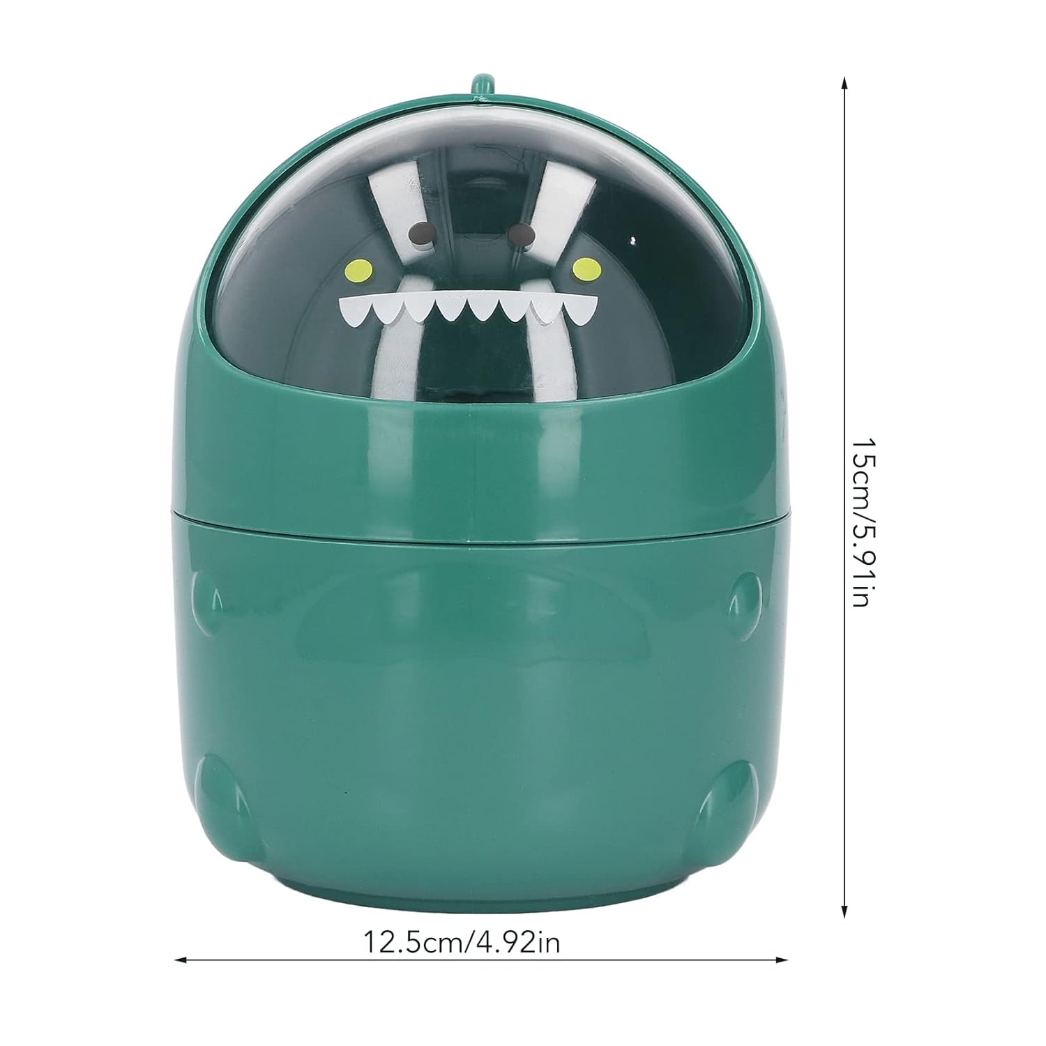 Sorandy Bonito bote de basura pequeño con forma de animal para escritorio con tapa agitada, cubo de basura compacto de gran capacidad para encimera,