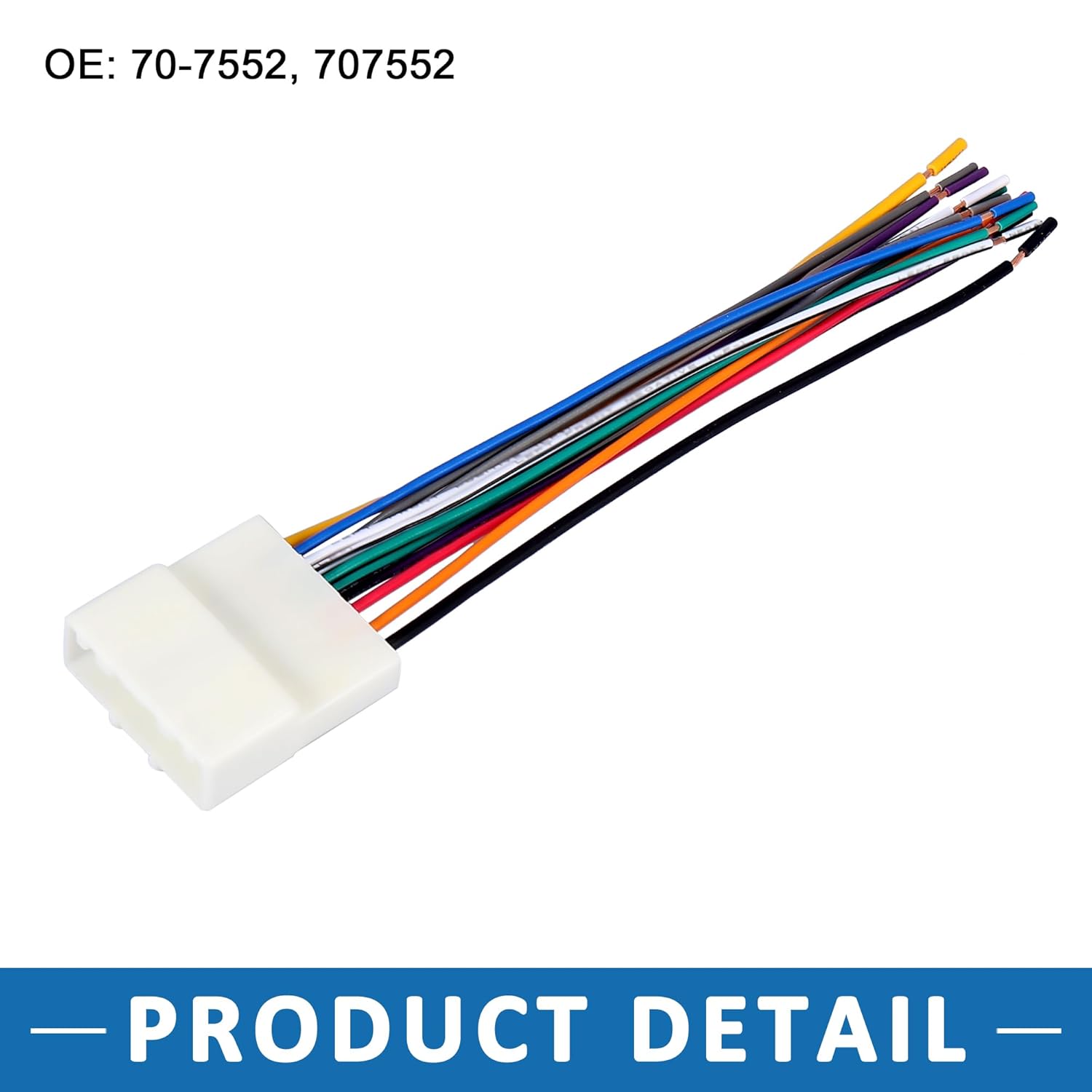 Cable de arnés de cableado para reproductor de CD estéreo para coche 70-7552 Enchufe adaptador de radio para Nissan Versa 2007-2012