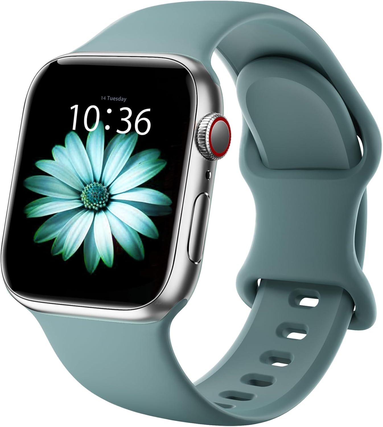 Correas deportivas compatibles con correas de Apple Watch de 1.496, 1.575, 1.614, 1.654, 1.732, 1.772 pulgadas, correa impermeable de silicona suave