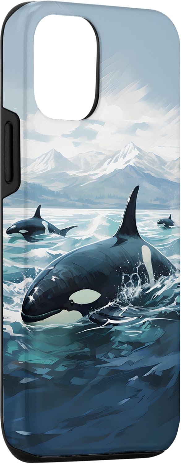iPhone 13 Pro Orca Whale Family Natación en el Mar Ártico