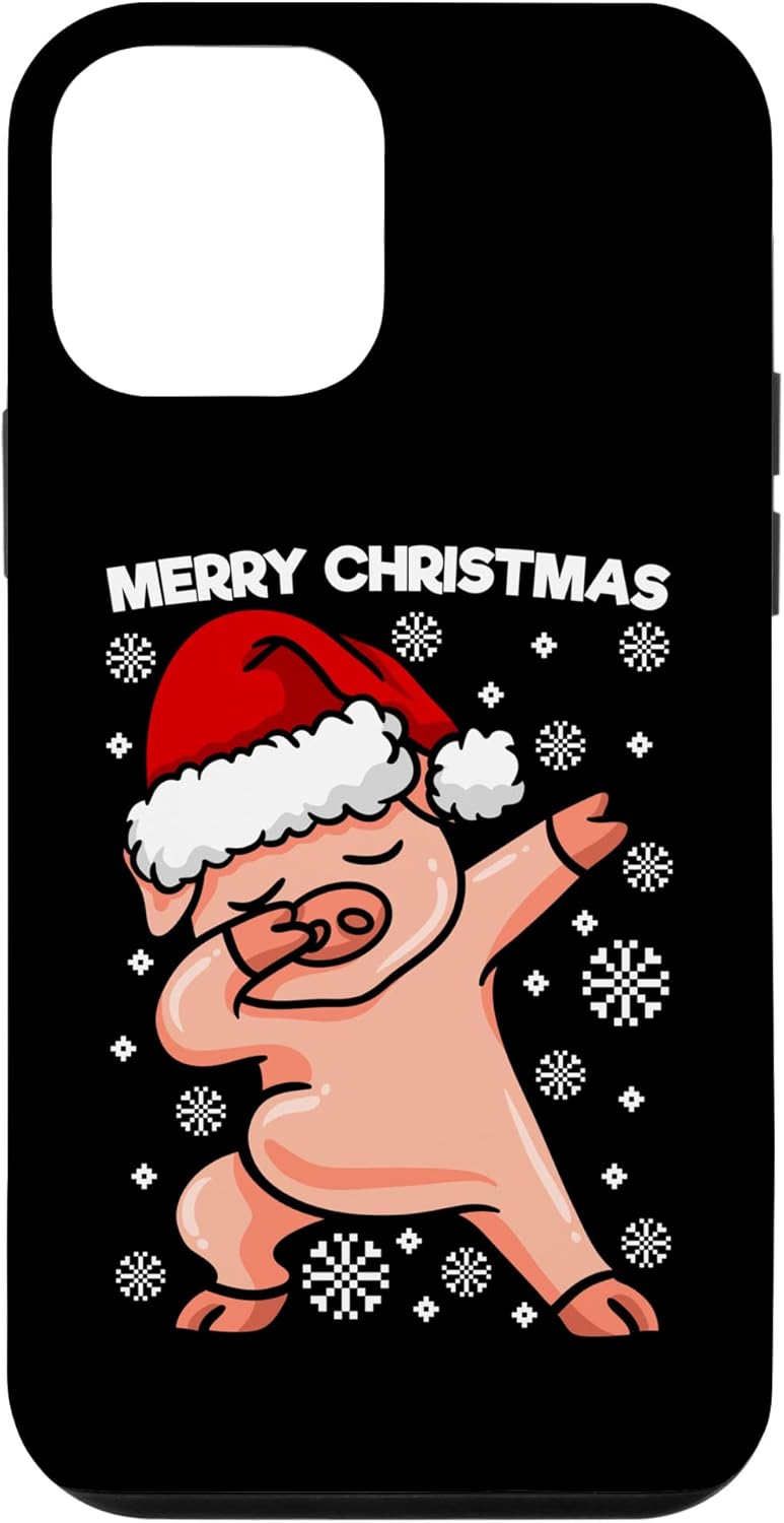 iPhone 12 mini Dabbing Santa Pig With Santa Hat Dab Dance Merry Christmas Case