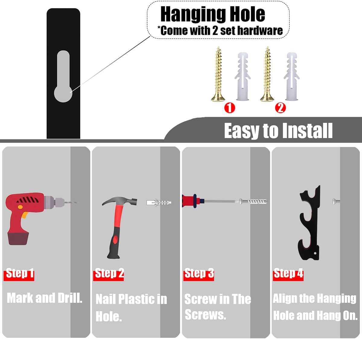 Soporte de espada de 3 niveles, soporte de madera para katana, soporte de pared para espada samurái, soporte de pared para espada de cosplay, sable