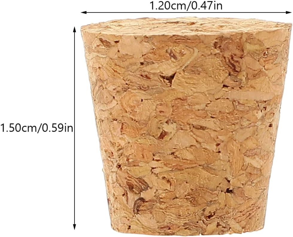 Zerodeko Tapones de corcho, 30 tapones de corcho, corchos de madera suave natural, corcho cónico, tapón de sellado de botella de cerveza para vino,