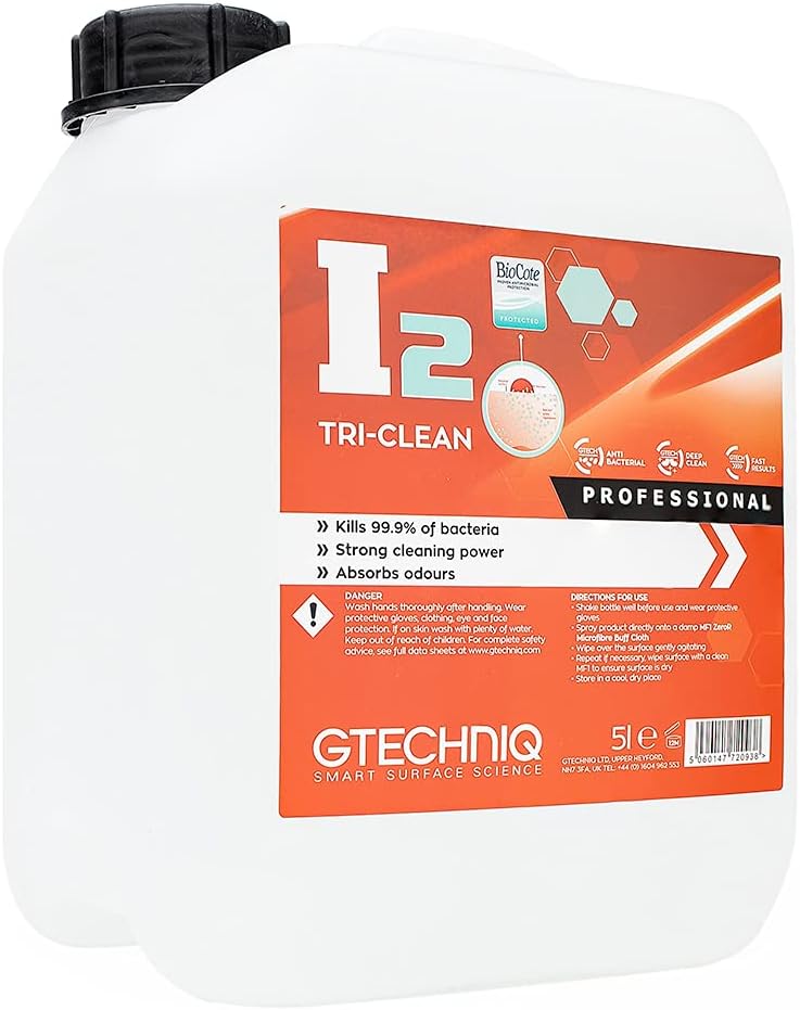 Gtechniq – I2 Tri-Clean – Absorbe olores interiores para todas las superficies garantiza que las superficies permanezcan frescas elimina los