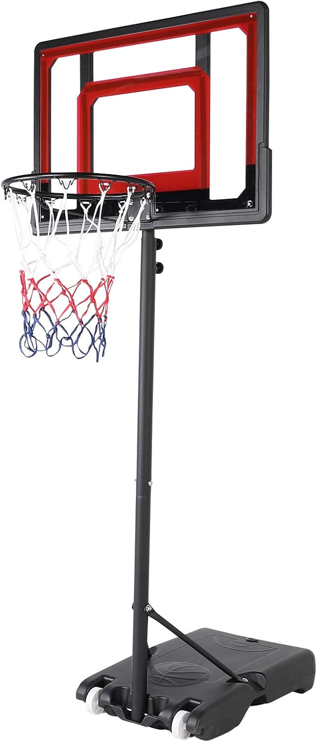 Basketball Hoop Outdoor Kids Basketball Goal,Height Adjustable&Protable Basketballl Count for Outdoor Sport