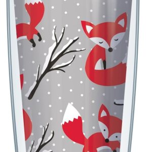 Signature Tumblers Snowy Fox Wrap on Gray 16 onzas doble pared taza de viaje con tapa fácil de beber rojo cereza Signature Tumblers Snowy Fox Wrap on Gray 16 onzas doble pared taza de viaje con tapa fácil de beber rojo cereza