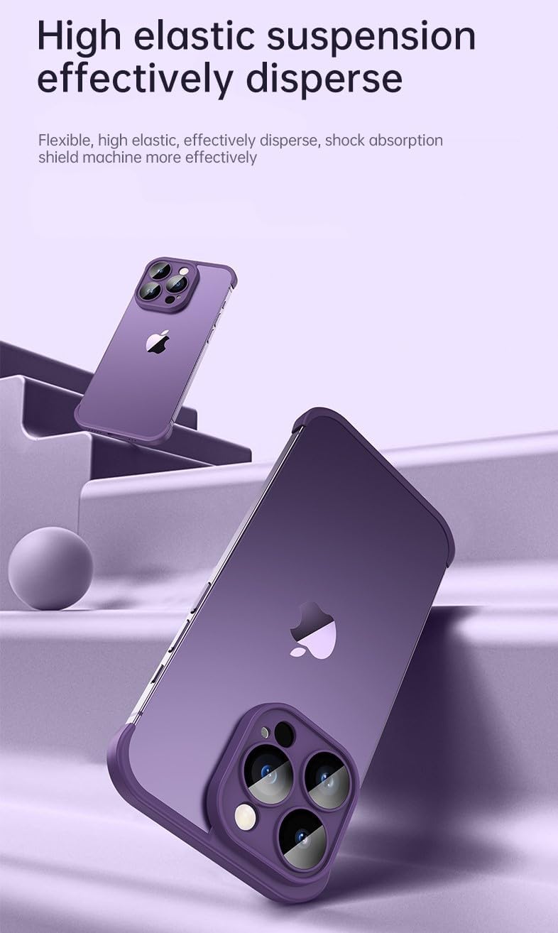 Real Bare – Funda para teléfono sin marco diseñada para iPhone 13 Pro, protector de lente de cámara, almohadilla de esquina de TPU a prueba de