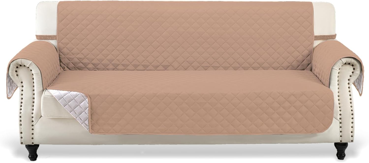 Fundas reversibles para sofá, protector de muebles para perros (sofá, camellobeige)