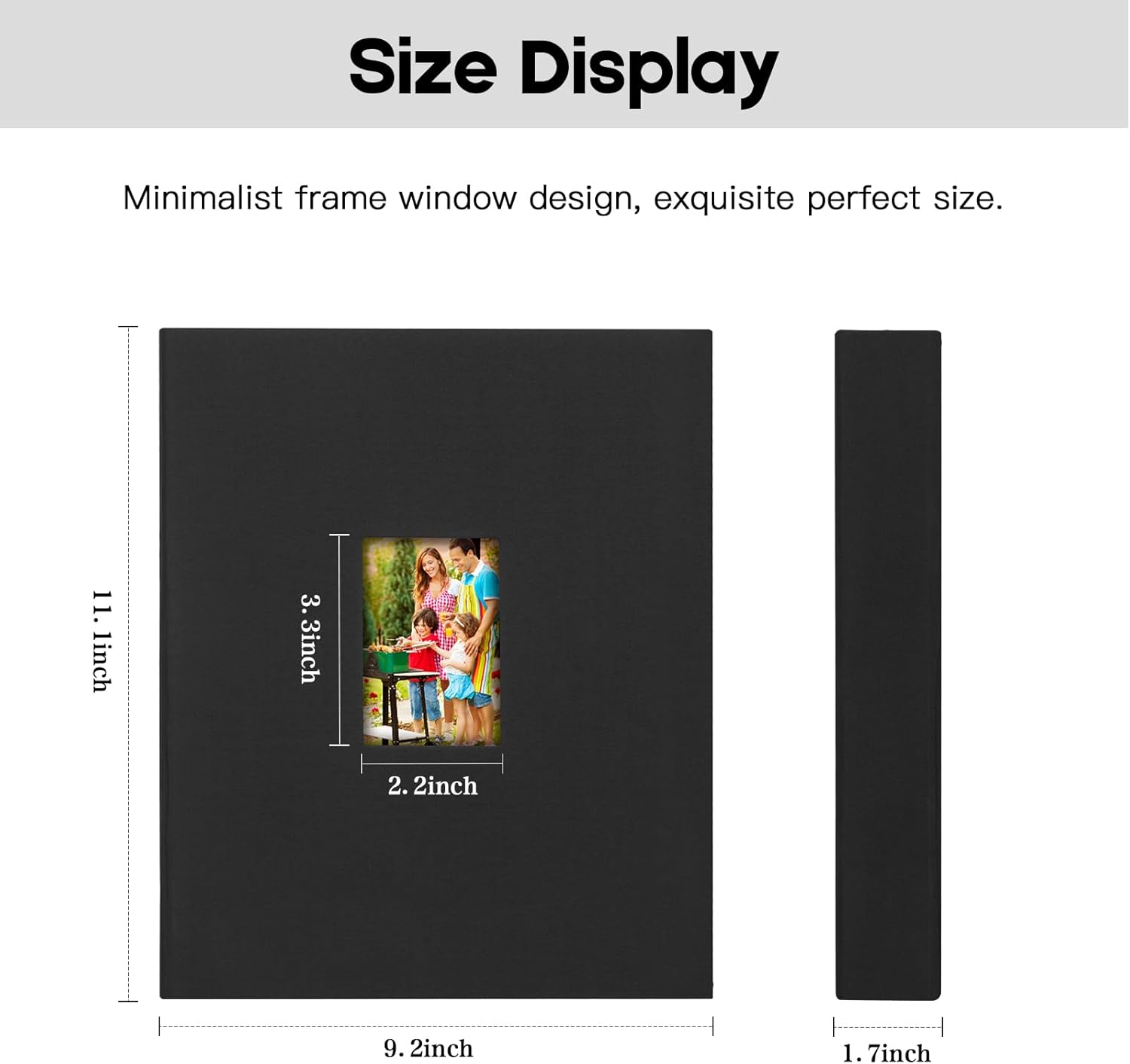 Álbum de fotos de 3.5 x 5 pulgadas, álbum de fotos de 3.5 x 5 pulgadas con capacidad para 256 fotos, cubierta de lino, libro de fotos de 3 x 5 con