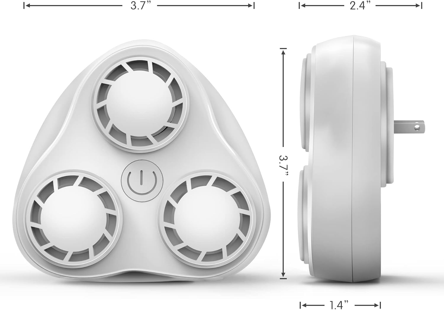 Riddex Trisonic – Repelente ultrasónico de plagas, enchufe con tomas de corriente para uso en interiores, repelente de insectos, repelente de