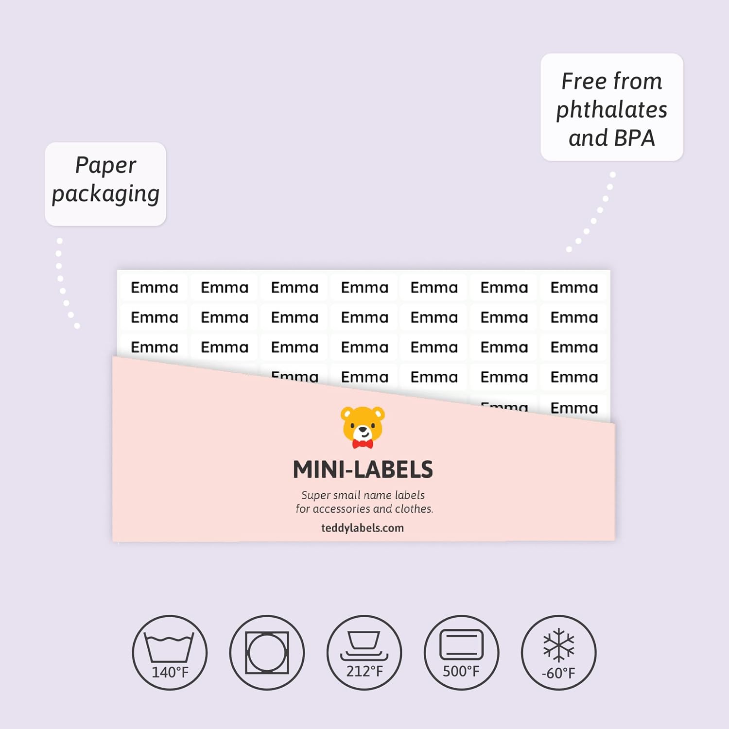 175 mini etiquetas de nombre (0.63 x 0.24 pulgadas) para etiquetar artículos pequeños. Etiquetas adhesivas impermeables extra pequeñas para niños en
