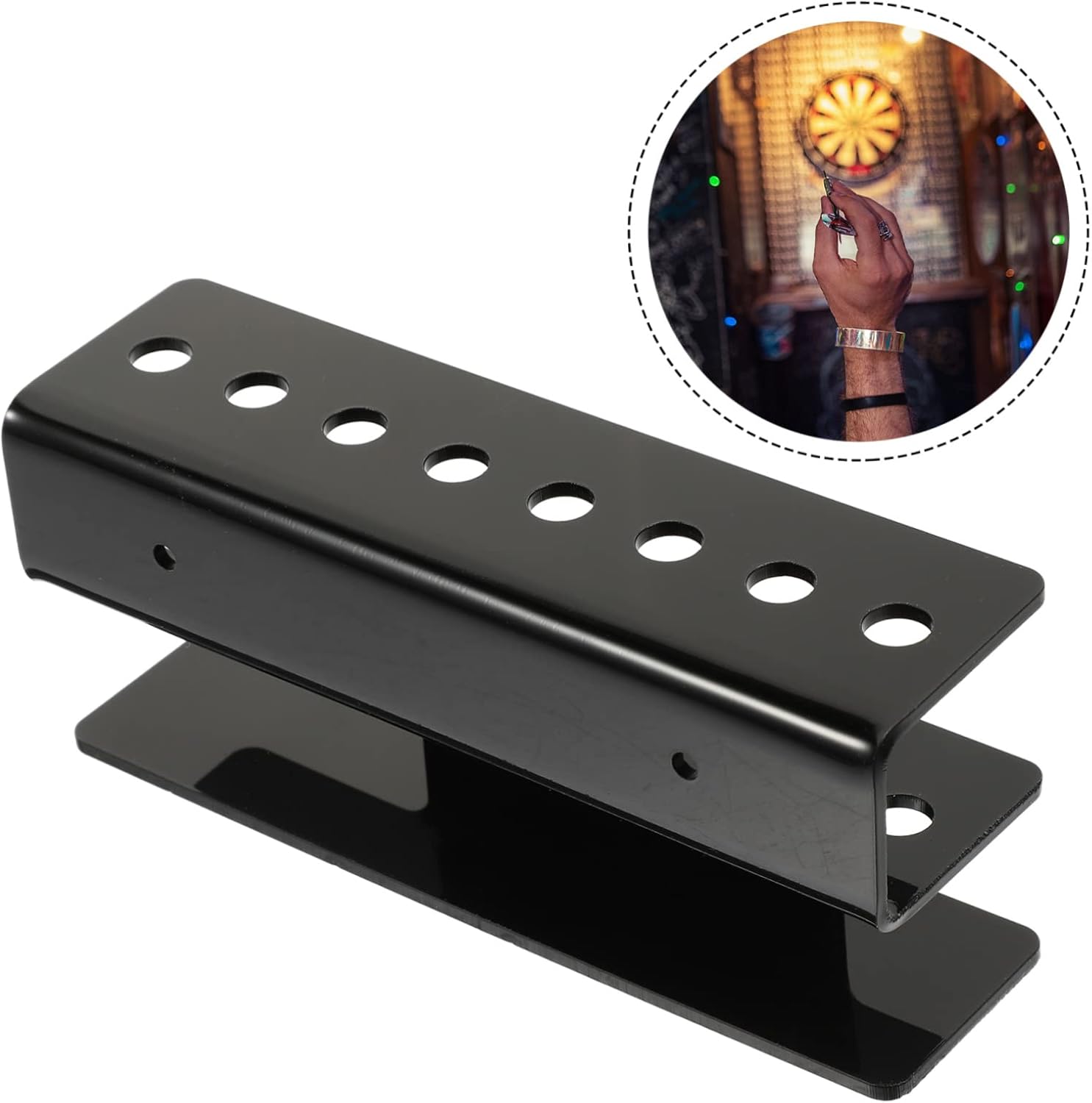 Garneck 1 Set Darts Wall Mount Dart Board Wall Mount Bracket Dart Storage Board Dart Storage Shelf Dart Display