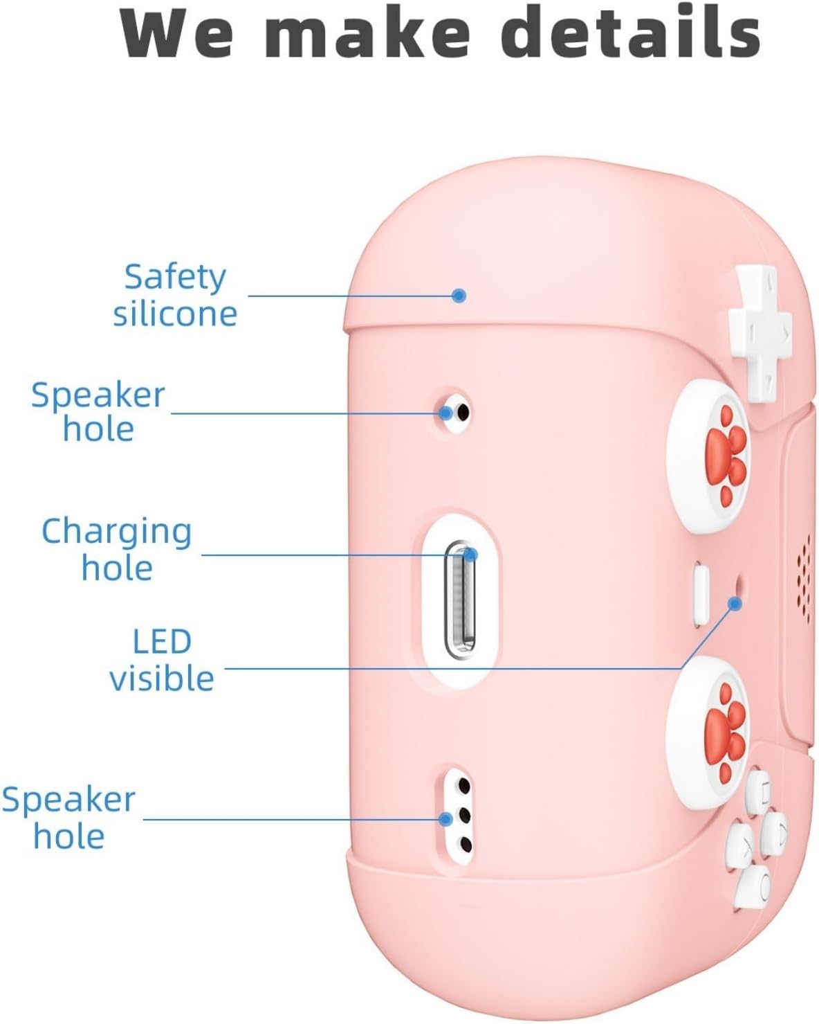Fengshuo Funda para AirPods Pro de 21 generación, estilo de juego, funda protectora de silicona suave para Apple AirPods Pro Case 202320222019-Rosa