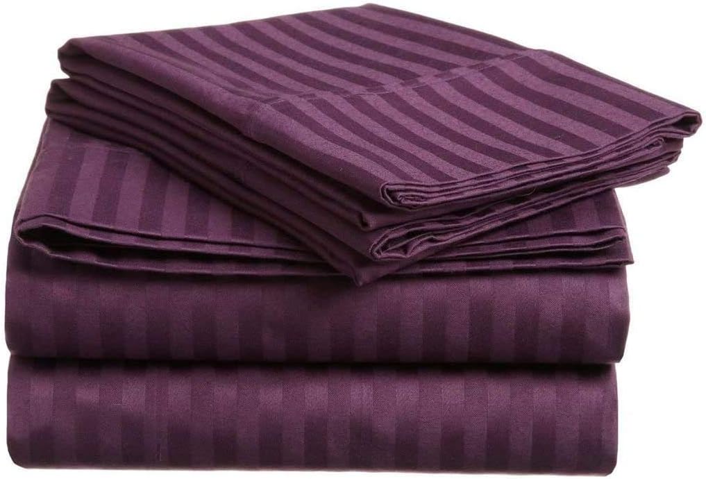 Sábanas de algodón egipcio de 550 hilos más vendidas en Tienda King – Juego de sábanas para colchón tamaño King (76 x 80) se adapta a 28-30