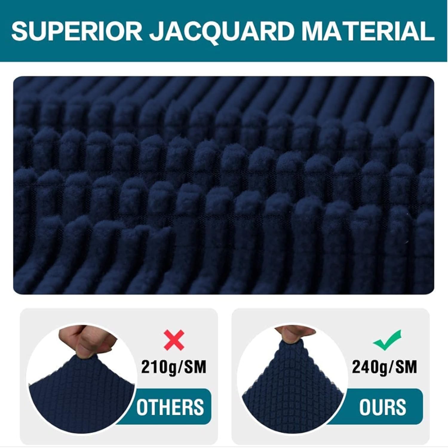 Fundas para sofá de 3 piezas con cojines en forma de T, funda gruesa para sofá, protector de muebles, fundas elásticas para sofá con cojines en