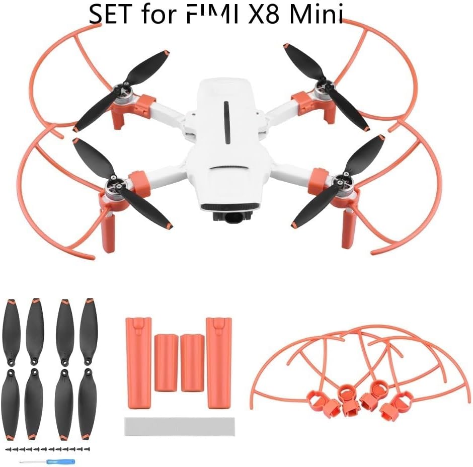 ETLIN Tren de aterrizaje para FI-MI X8 MiniMini V2, accesorio ligero para ventiladores de ala (color juego naranja)