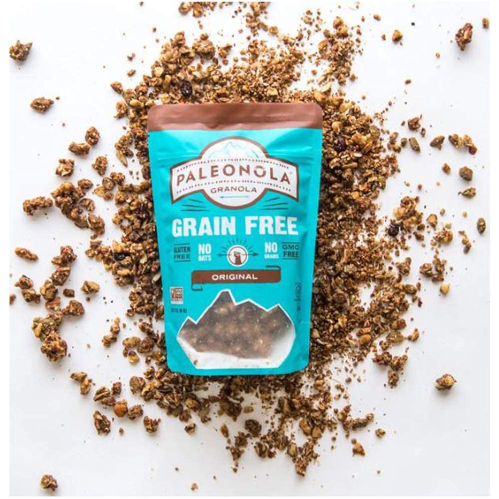 Paleonola Granola sin cereales sin OMG, cereales, soja, gluten, sin lácteos, bocadillo de proteína baja en carbohidratos para un desayuno saludable,