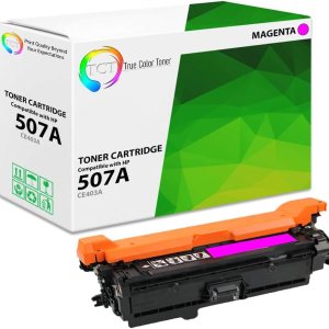 TCT Cartucho de tóner de repuesto prémium compatible con impresoras HP 507A CE403A magenta funciona con impresoras HP Laserjet Enterprise M551 M575, TCT Cartucho de tóner de repuesto prémium compatible con impresoras HP 507A CE403A magenta funciona con impresoras HP Laserjet Enterprise M551 M575,