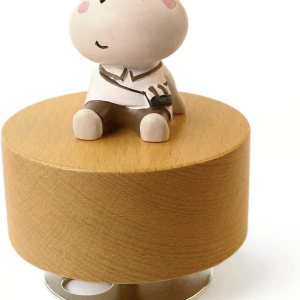 Caja de música mecánica de madera con diseño de animal, con texto en inglés “You are My Sunshine”, regalo para niños y niñas (ganado) Caja de música mecánica de madera con diseño de animal, con texto en inglés “You are My Sunshine”, regalo para niños y niñas (ganado)