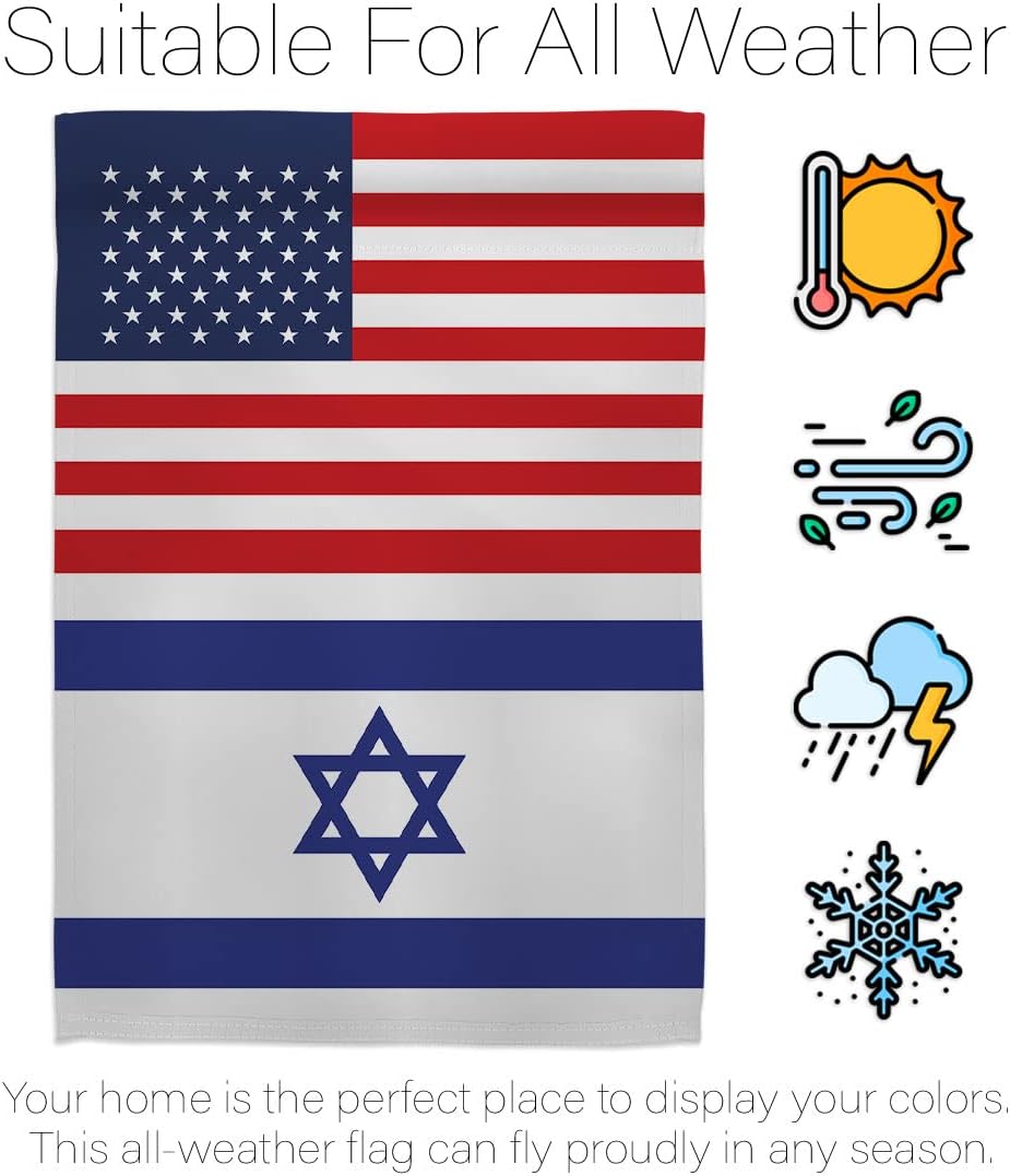 Bandera de Israel de Estados Unidos Bandera de Amistad Israelí Decoración del Hogar Banner Interior Patio Letreros Habitación Exterior Casa Colgante