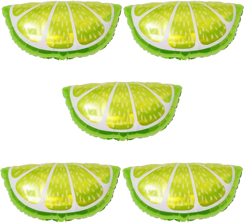 Globos de fruta de limón, globos de Mylar de aluminio de limón verde para baby shower, verano, fiesta temática de limón, suministros de decoración