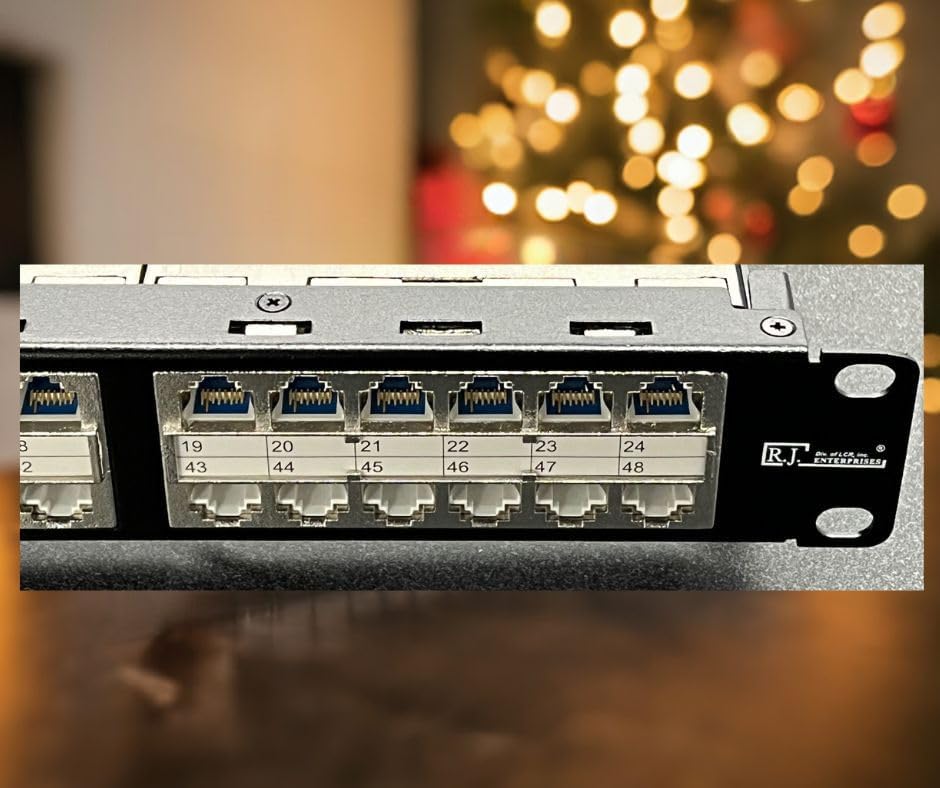 R.J. Enterprises- HDPP-48S-C6A, panel de conexiones-48 Port-One U-No hay acoplador defectuoso-No es necesario menear-10G Ethernet NO rápido
