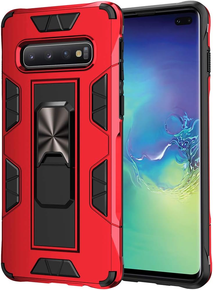 Funda Samsung Galaxy S10 Plus para Samsung Galaxy S10+ de grado militar, funda con función atril incorporada, armadura, resistente, a prueba de