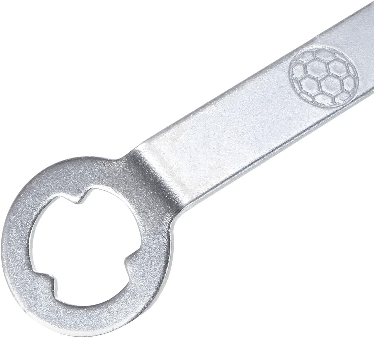 Track Spikes Wrench Dual Interface Aluminio Antideslizante Zapatos Herramienta de Ajuste para Zapatos de Fútbol M5, Tono Plateado