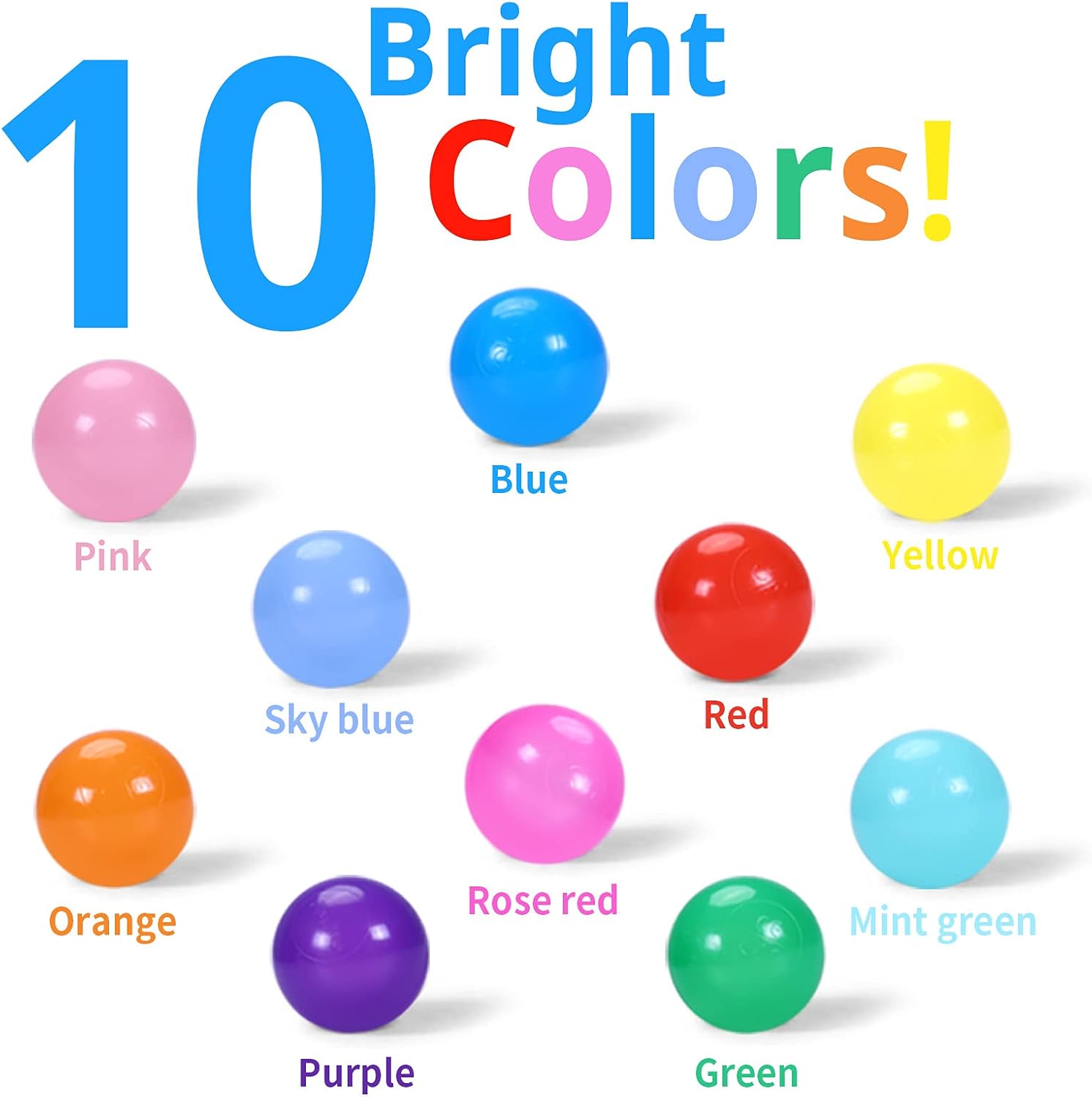 STARBOLO Ball Pit Balls for Toddlers, Girls, Boys Ball Pit, BPA Free Crush Proof Plastic Toy Balls, Children’s Pool Water Toys, Macaron Ocean Balls
