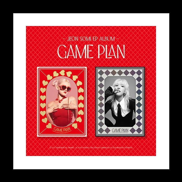 Jeon Somi GAME PLAN EP Contenido del álbum+tarjeta fotográfica+etc+seguimiento sellado SO MI (conjunto de fotolibros (rojo+negro))