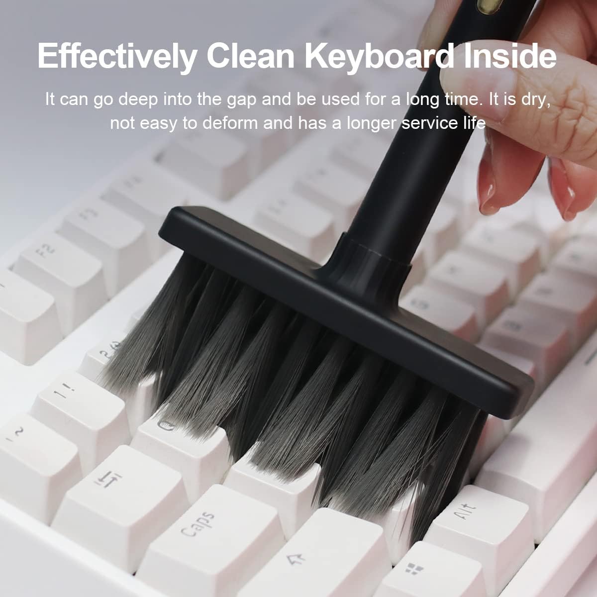 Hagibis Cepillo suave de limpieza con cerdas con infusión de carbón, limpiador de teclado, kit de herramientas de limpieza multifunción 5 en 1,