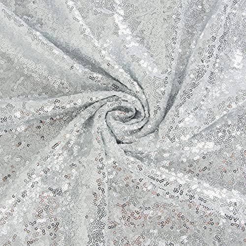 ShiDianYi Mantel glamoroso de lentejuelas de 1 yarda para mesa de postre de boda, 49.2 in de ancho
