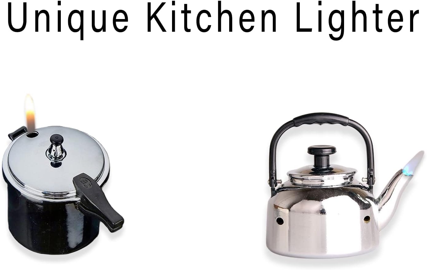 JEOKWMS Encendedor de antorcha, encendedores geniales, diseño creativo de utensilios de cocina, rellenable ajustable, encendedor de butano, regalos