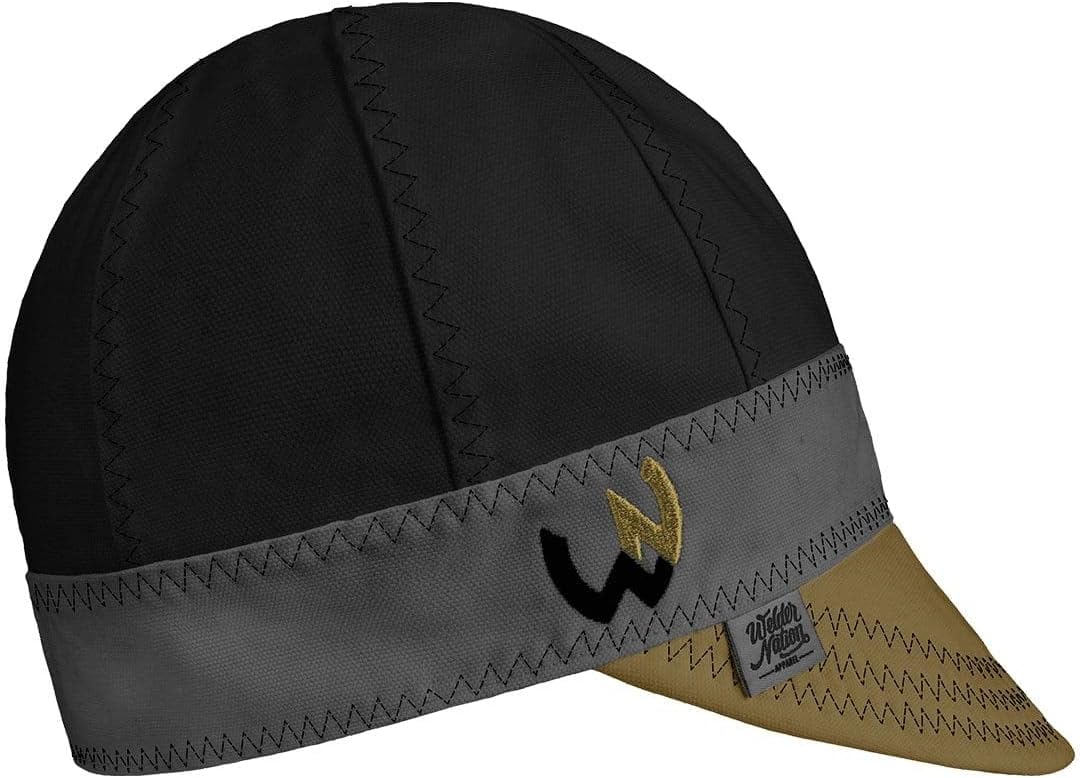 Welder Nation Tapa de soldadura de algodón suave de 8 paneles, 10 onzas, duradera para seguridad y protección durante la soldadura