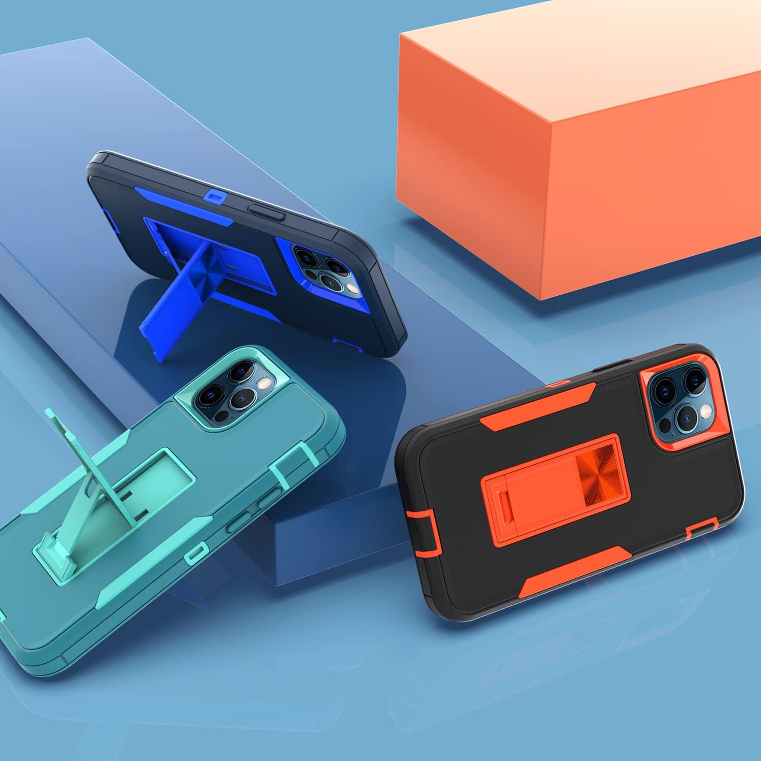 Funda diseñada para iPhone 1212 Pro con soporte, protección contra caídas que funciona con soporte magnético para automóvil, resistente al polvo,