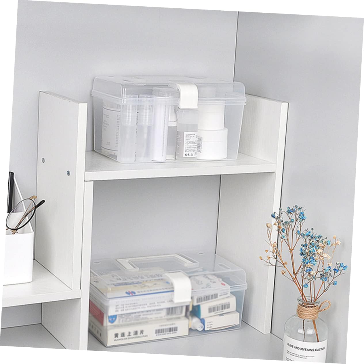 TIDTALEO Caja Mini Caja de Medicina Cajas de Almacenamiento de Plástico Contenedor Transparente Caja de Medicamentos Recipiente de Primeros Auxilios