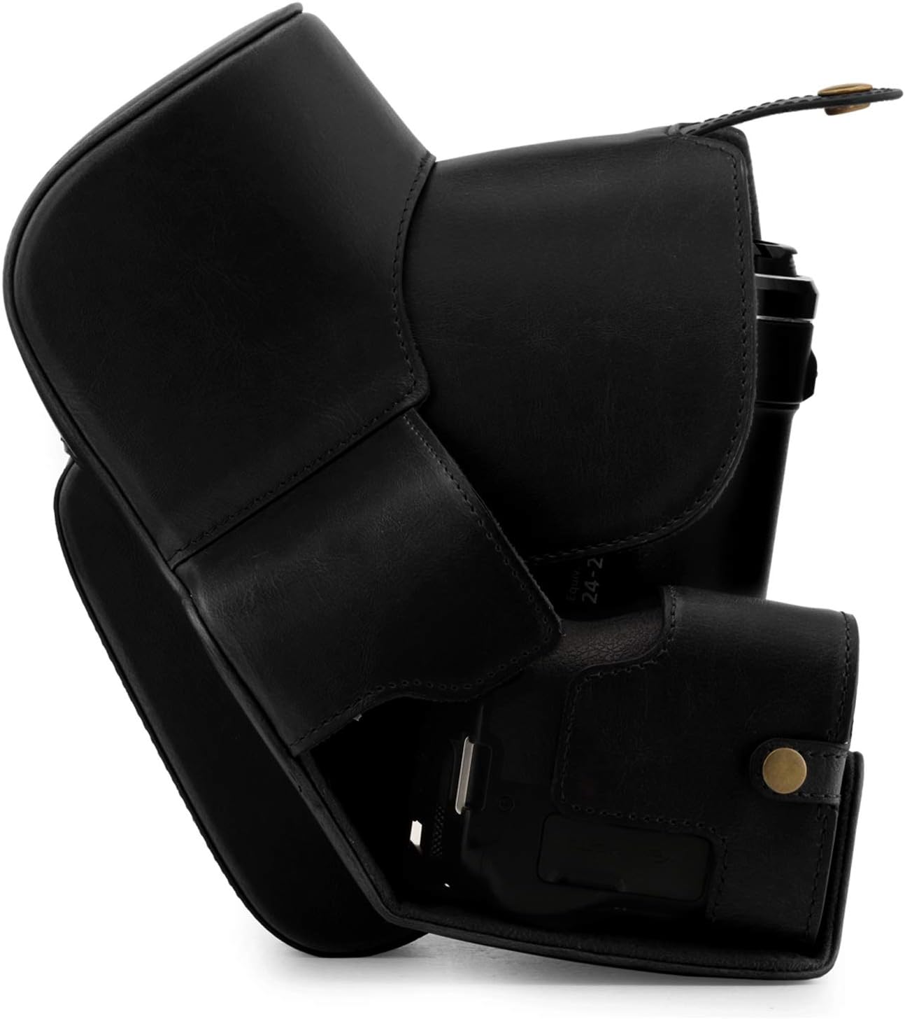 MegaGear Ever Ready – Funda de piel compatible con Nikon Coolpix P950, color negro (MG1877)