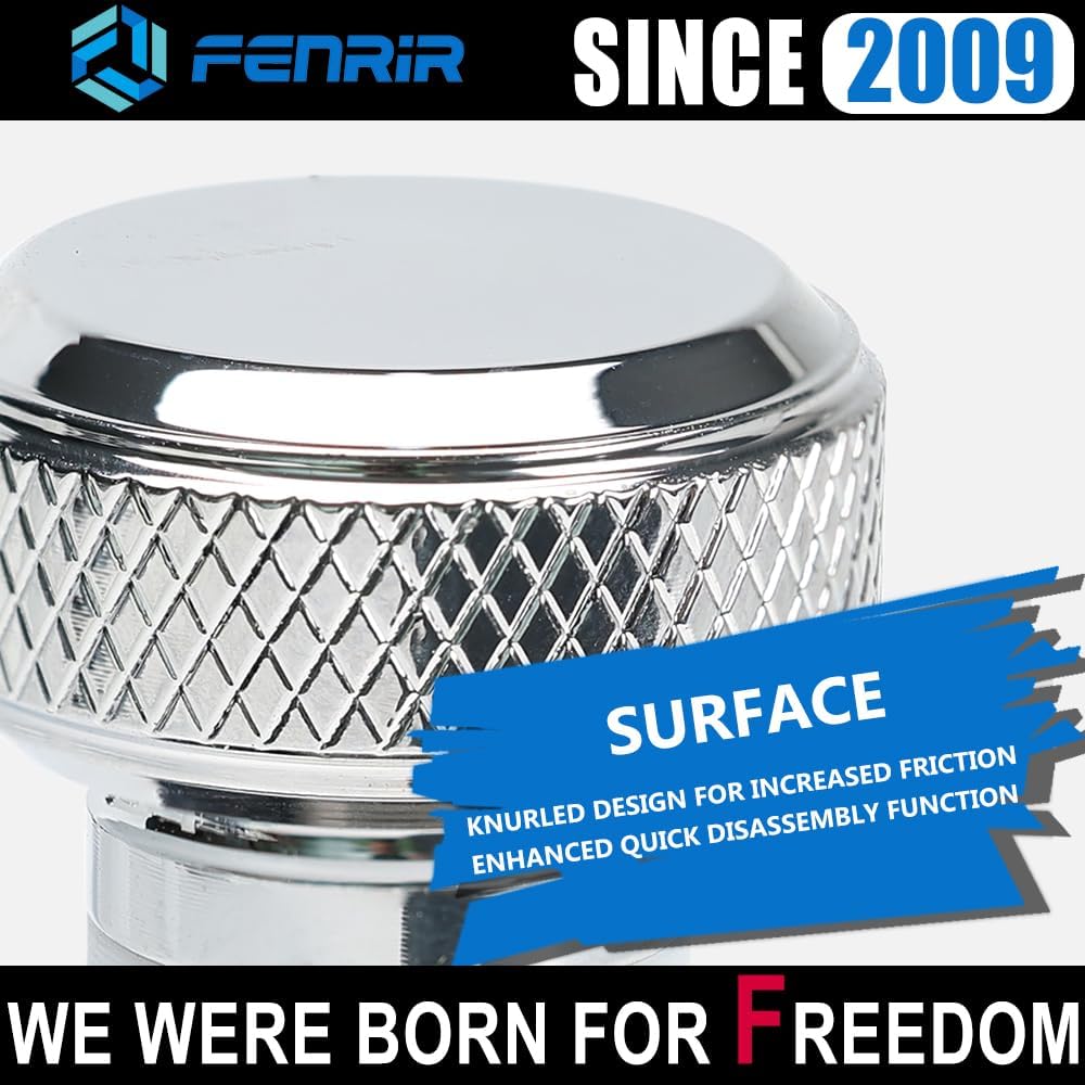 Fenrir Kit de base de tornillo de asiento de liberación rápida para motocicleta, acero inoxidable 304, acabado cromado para 1997-ahora Sportster