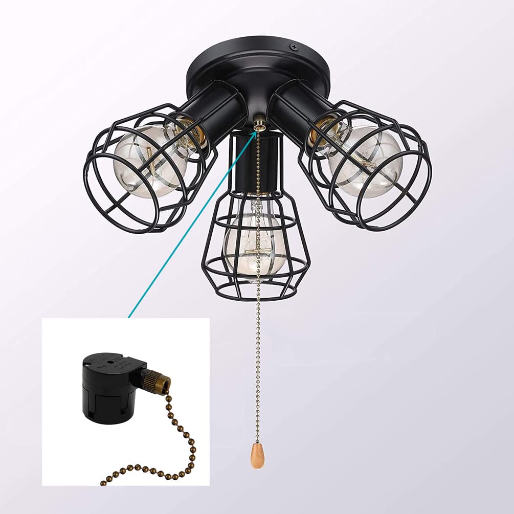 Zing Ear ZE-208S5-1T – Interruptor de ventilador de techo de 4 velocidades, interruptor giratorio para ventilador de techo, interruptor de repuesto