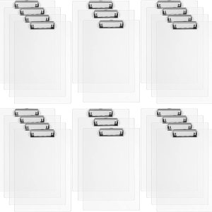 22 portapapeles de plástico para colgar, portapapeles de clip bajo, tamaño carta, lindo tablero de clip portátil para profesores, aula, suministros 22 portapapeles de plástico para colgar, portapapeles de clip bajo, tamaño carta, lindo tablero de clip portátil para profesores, aula, suministros