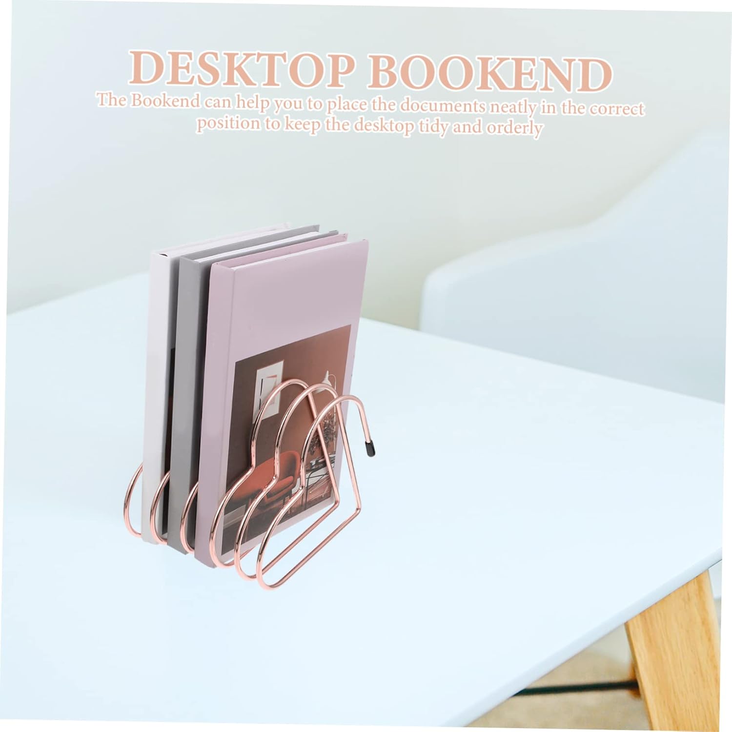 Ciieeo Sujetalibros para libros de oficina, soporte para documentos para escritorio, estantería resistente, soporte de libros de escritorio,