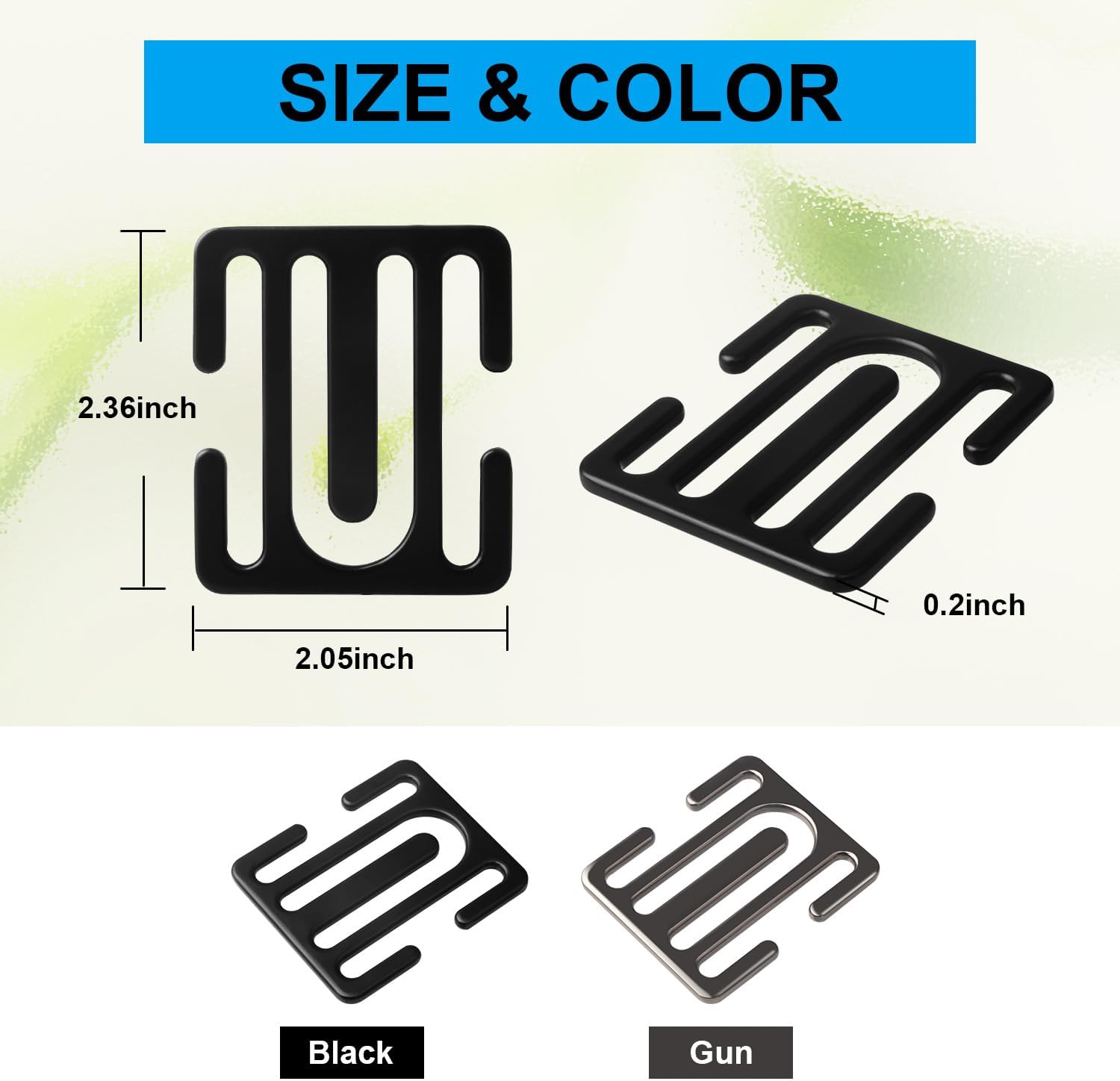 QBUC Ajustador de cinturón de seguridad de automóvil, clips de cinturón de seguridad de metal, hebilla universal para cinturón de seguridad adecuado
