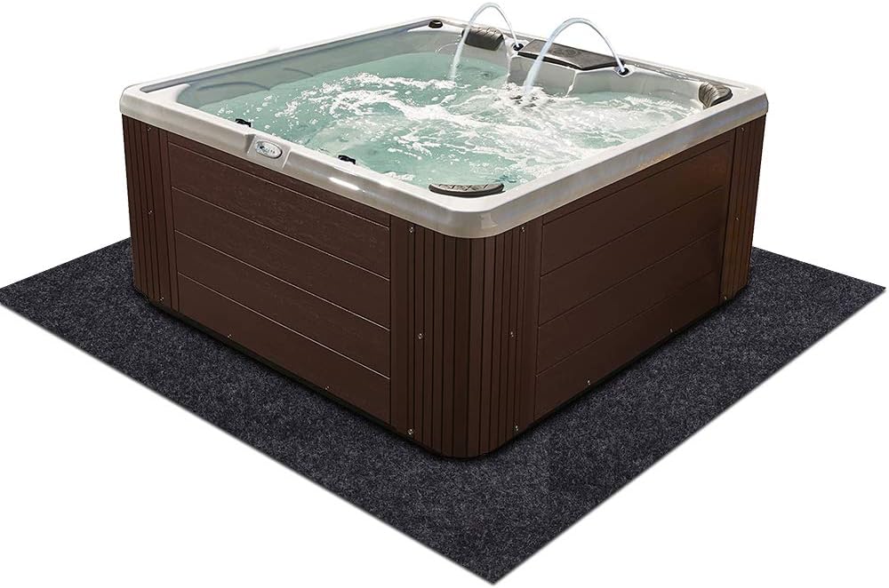 Tapete inflable para bañera de hidromasaje para interiores y spa, tela de fieltro suave, almohadillas absorbentes de aceite y agua, tapete