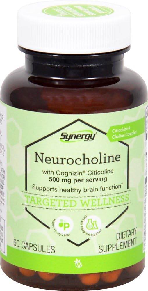 Vitacost Synergy Neurocolina Con Cognizin Citicoline 500 Miligramos Por Porción – 60 Cápsulas